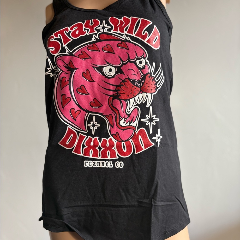 Dixxon Women’s Black Stay Wild Racerback Tank Size Small NWOT